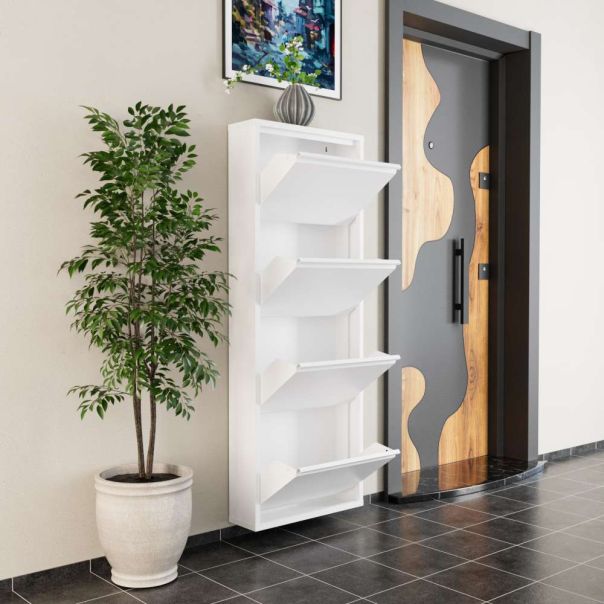 HANAH HOME Cipelarnik Metal, bela - EP3056538