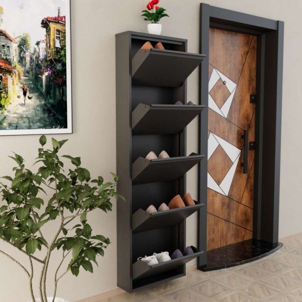 HANAH HOME Cipelarnik Metal, antracit - EP3056541