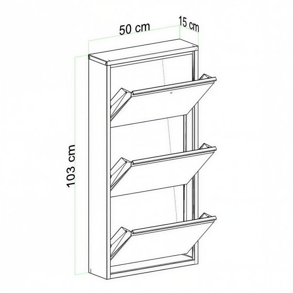 HANAH HOME Cipelarnik Locking Metal, antracit - EP3056547
