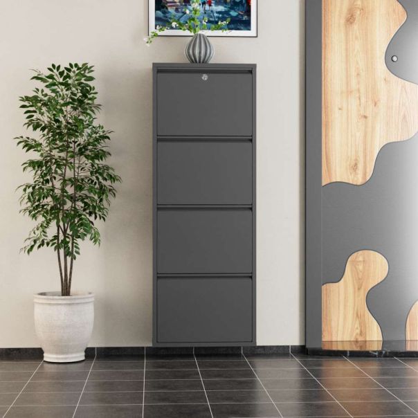HANAH HOME Cipelarnik Locking Metal, antracit - EP3056556