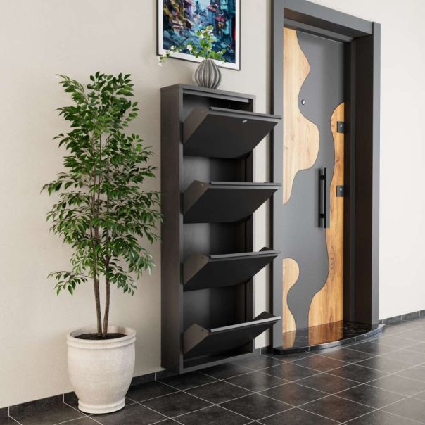 HANAH HOME Cipelarnik Locking Metal, antracit - EP3056556