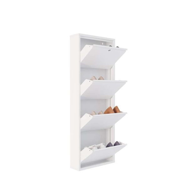 HANAH HOME Cipelarnik Locking Metal, bela - EP3056559