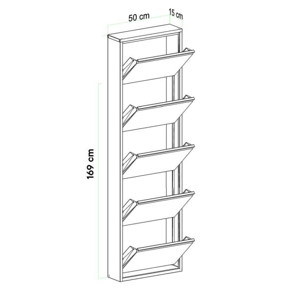 HANAH HOME Cipelarnik Locking Metal, antracit - EP3056562