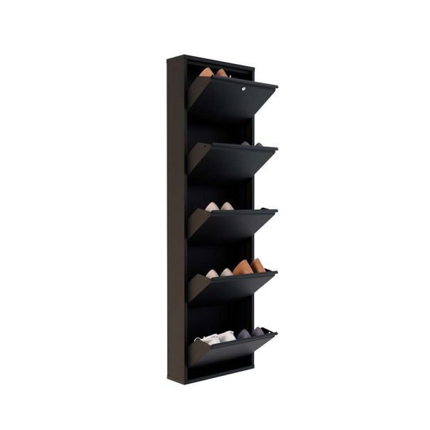 HANAH HOME Cipelarnik Locking Metal, crna - EP3056568
