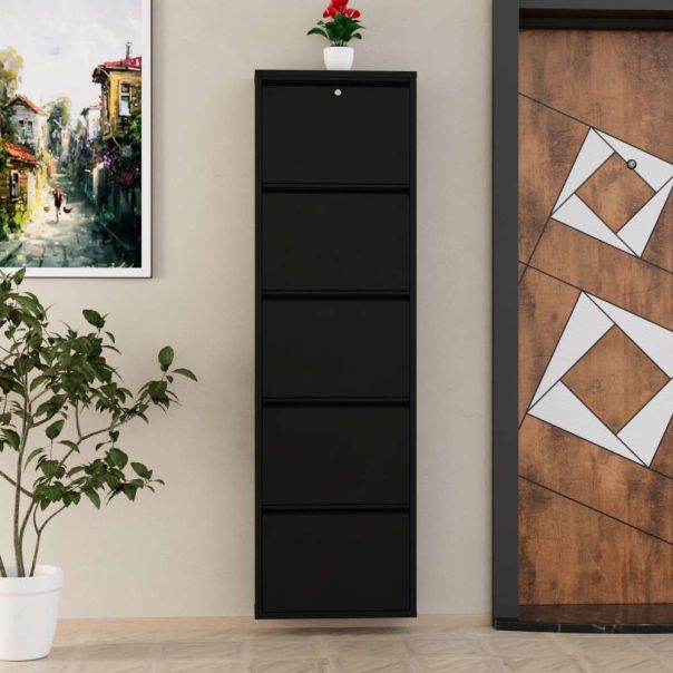 HANAH HOME Cipelarnik Locking Metal, crna - EP3056568