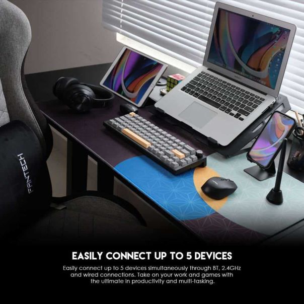 FANTECH Gejmerska mehanička tastatura MK858 MAXFIT67 CRNA (BELI SWITCH) - FT201035