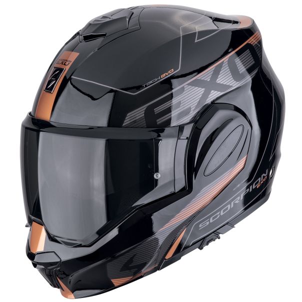 SCORPION Exo-tech evo traveller black-copper kaciga - 15SCO118478354