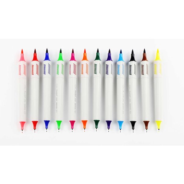 FIORELLO Flomaster sa četkicom + fineliner 12kom - 2050-1