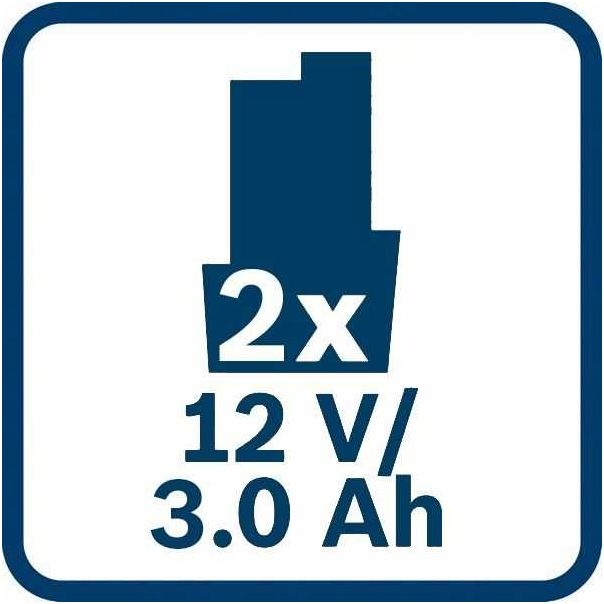 BOSCH AKUMULATOR 2 X GBA 12V 3.0AH U KARTONSKOJ KUTIJI - 1600A00X7D