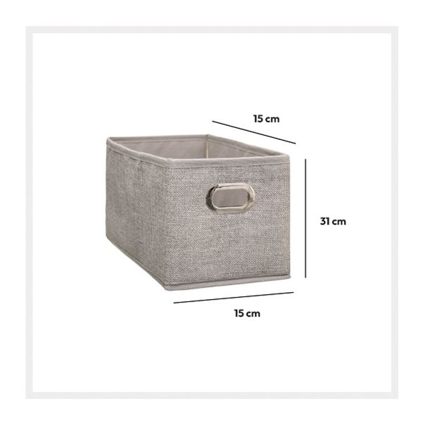 FIVE Kutija za odlaganje 15x31x15cm, bež - 160384G