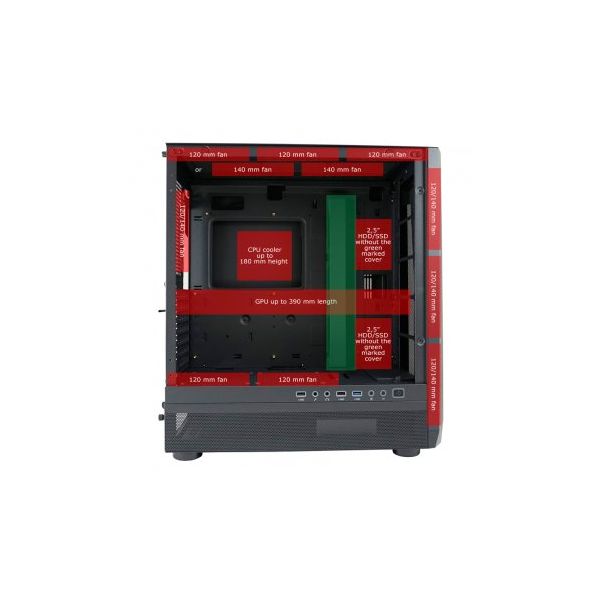 LC POWER Gaming 900B Lumaxx Gloom ATX gaming kućište - 160670
