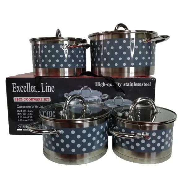 Excellent Line Jumbo Set Lonci 8 delova EL-8BVS - 1607-1-1