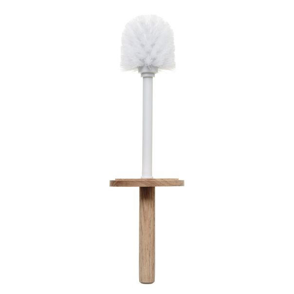 FIVE Četka za WC šolju sa držačem 38x10.5cm Lea, bambus/bela - 160940