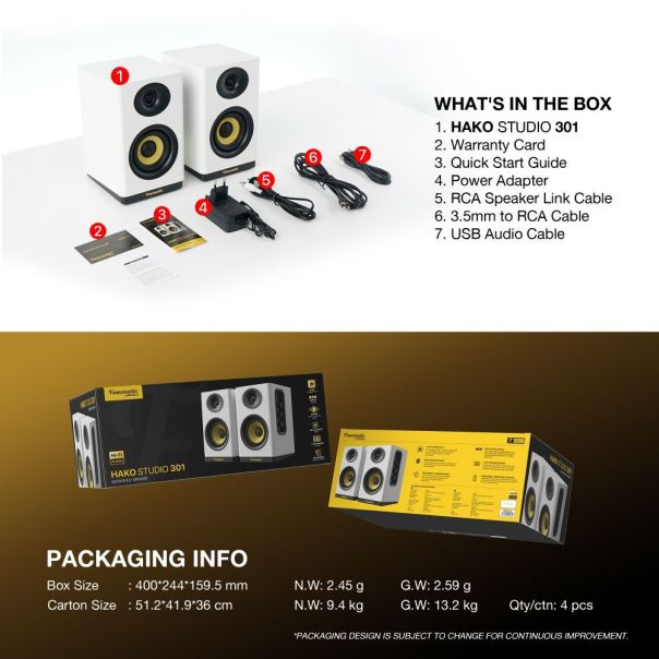 Bluetooth zvučnik Fantech FBB301 Hako Studio beli - EP3232413