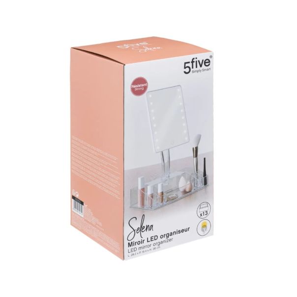 FIVE Organizator sa ogledalom Selena 28,2X16,4X38 cm prozirna - 161055