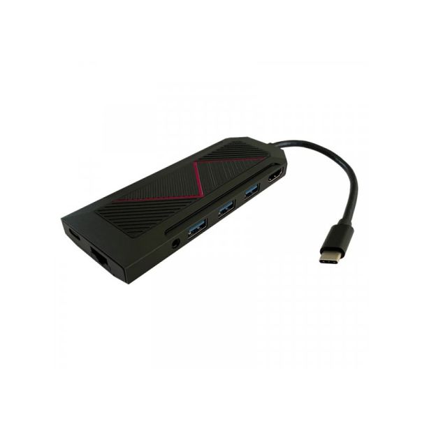 LC POWER LC-HUB-C-MULTI-6-RGB USB Type C HUB 9-in-1 multi-hub - 161496