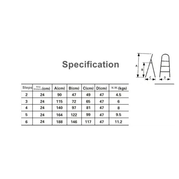 SuperStep Kućne Čelične Merdevine 6+0 - 1634-1