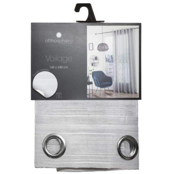 ATMOSPHERA Zavesa louis 140x240cm poliester siva - 163924B