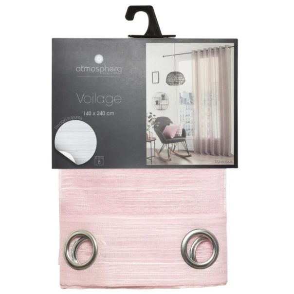 ATMOSPHERA Zavesa Louis 140x240cm poliester roze - 163924P