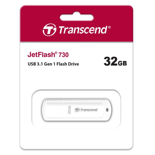 TRANSCEND USB flash memorija 32GB JetFlash 730, bela - 128569