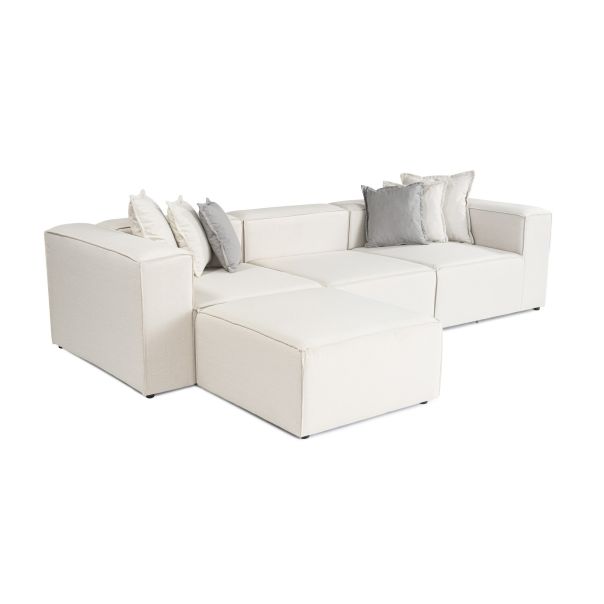 ATELIER DEL SOFA Ugaona garnitura Frida 4, krem - 165THN1101