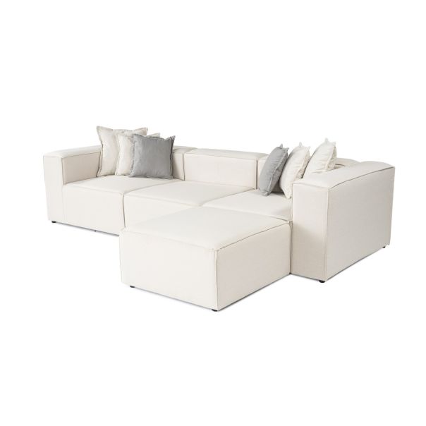 ATELIER DEL SOFA Ugaona garnitura Frida 4, krem - 165THN1101