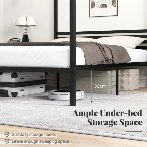 Bračni Krevet sa Baldahinom 200x140cm - 1676-1-1