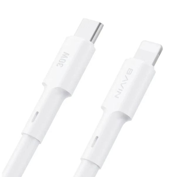 BAVIN Kabl 30W type-C na lightning 1,2m, bela - 90106