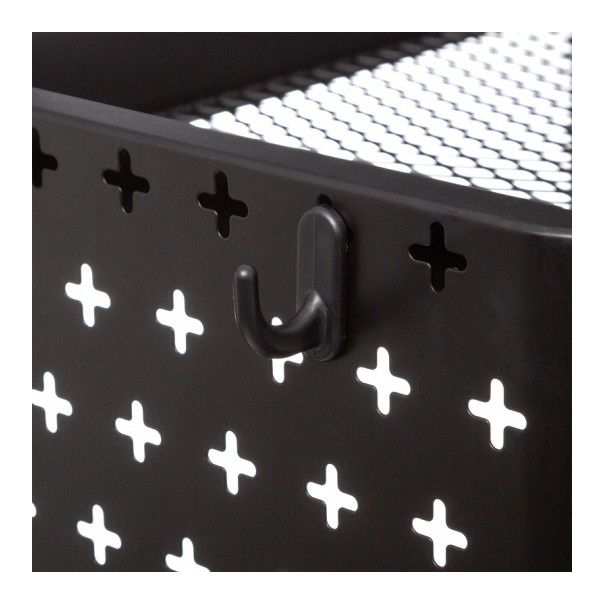 FIVE Metalna polica na točkiće 51x29.5x76cm, crna - 167740-1