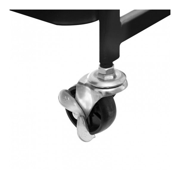 FIVE Metalna polica na točkiće 51x29.5x76cm, crna - 167740-1