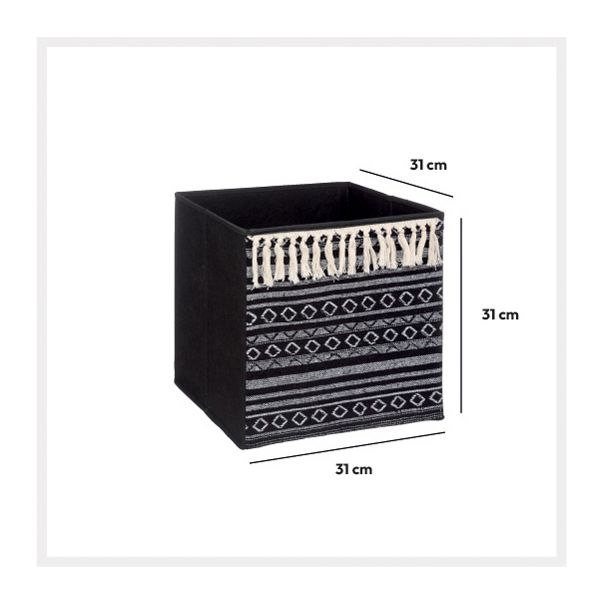 FIVE Kutija za odlaganje 31x31x31cm, crna - 167837