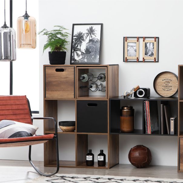 FIVE Stalak sa 6 polica 67.5x32x100.5cm, drvo/braon - 167864-1