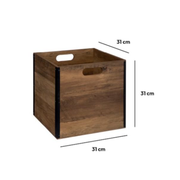 FIVE Kutija za odlaganje 30,5x30,5x30,5cm mdf/drvo braon - 167865