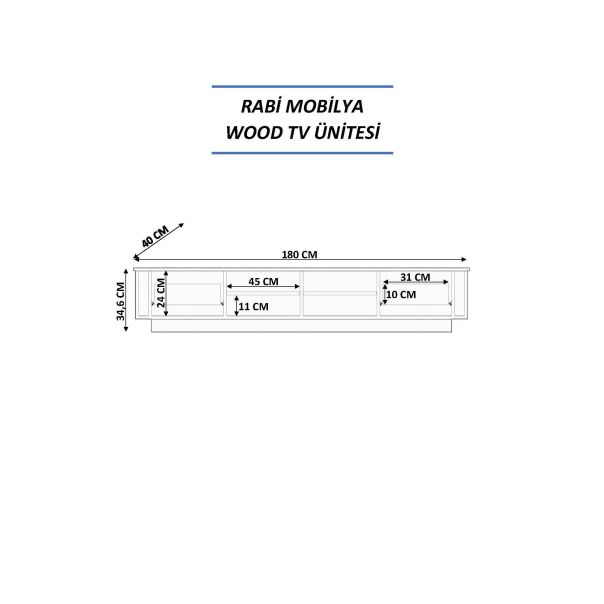 HANAH HOME TV komoda Prestij - Rb-168, braon - EP3056586
