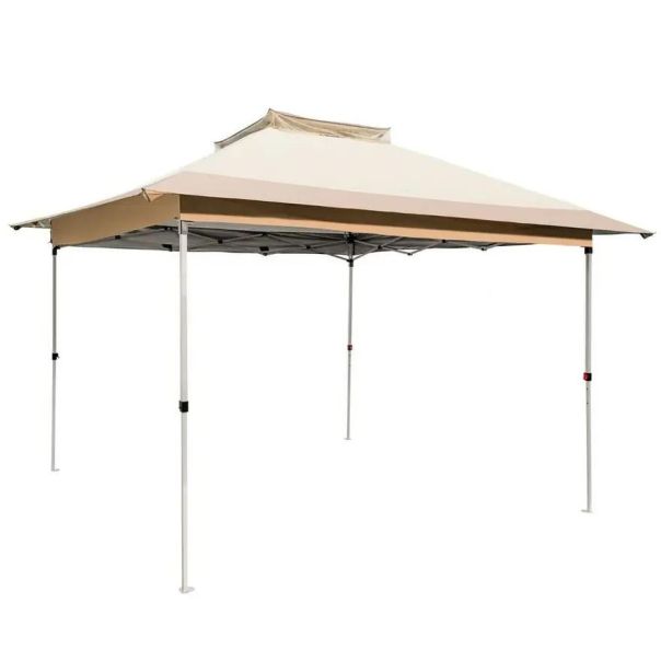 Gazebo paviljon sa mehanizmom 350x350cm Braon - 1680-1