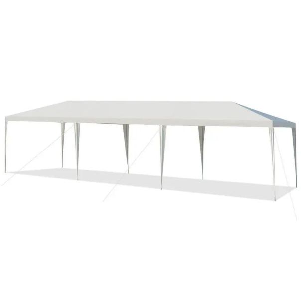 Paviljon za zabave 9x3m Beli bez stranica - 1682-1-1