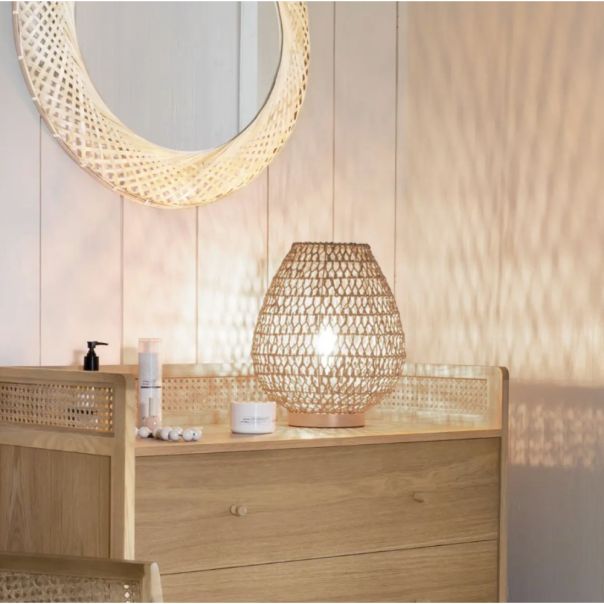 ATMOSPHERA Lampa Etel 30x35,5cm metal/papir/drvo bež - 168205