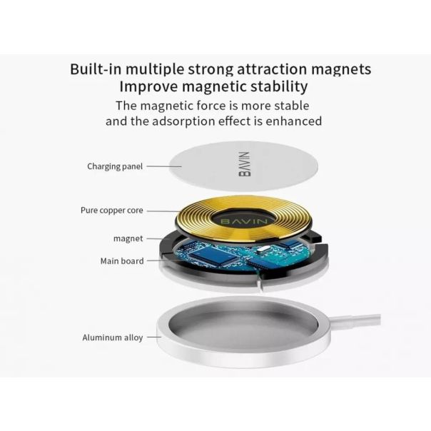 BAVIN Bežični punjač 15W Magnetic - 90011-1