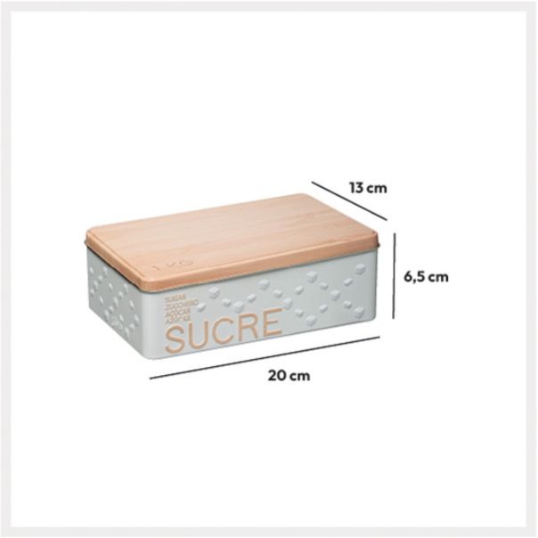 FIVE Kutija za šećer u kocki Scandi 20X13X6,5cm metal bela - 169286
