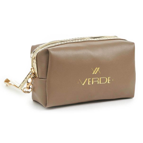 VERDE Neseser cetvrtasti sa zlatnim paspulom 0237, 18×7×10 cm - 16NSV0237V