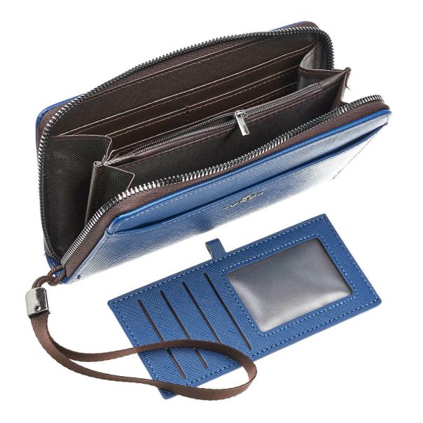 VERDE Novčanik ženski sa futrolom za vizit karte 0235, 19.5×3.5×10.5 cm - 16NZV0235E