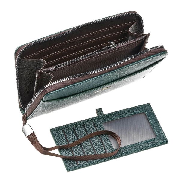 VERDE Novčanik ženski sa futrolom za vizit karte 0235, 19.5×3.5×10.5 cm - 16NZV0235F