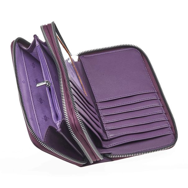 VERDE Novčanik ženski sa dva zipa 1387, 18.5×3×10 cm - 16NZV1387L