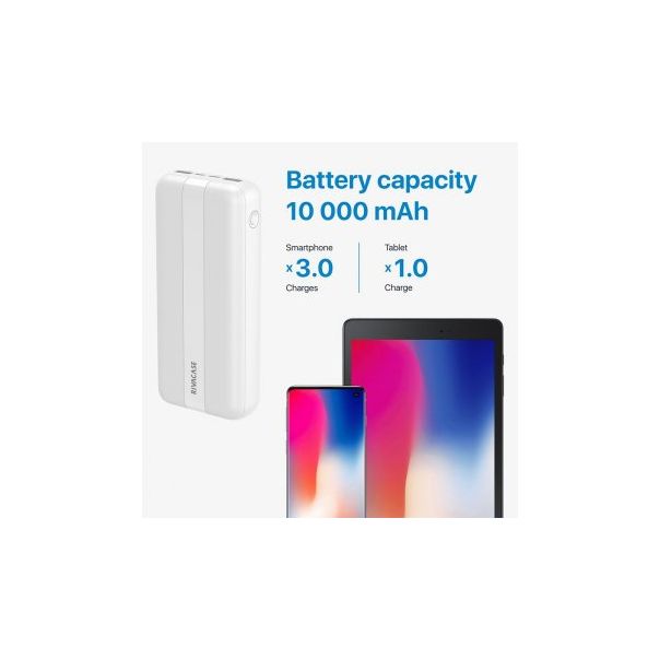 RIVACASE Power Bank VA 2041, 10000mAh, bela - 170231