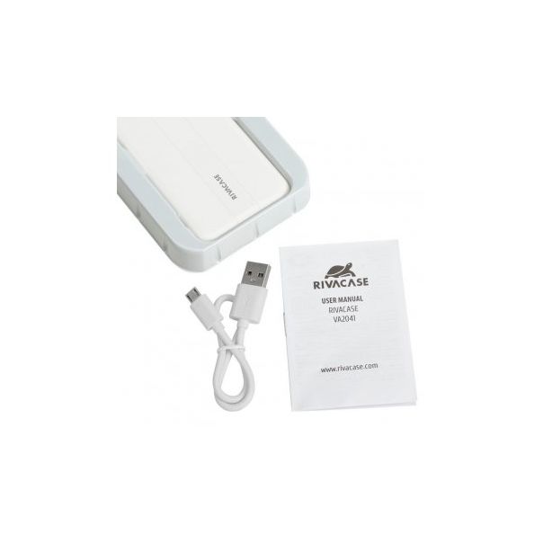 RIVACASE Power Bank VA 2041, 10000mAh, bela - 170231