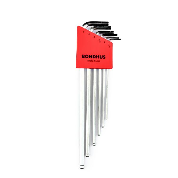 Set ekstra dugih imbus ključeva sa kugličnom glavom Bondhus BriteGuard HEX 1,5 - 5,0 17046 6 kom - 17046-1