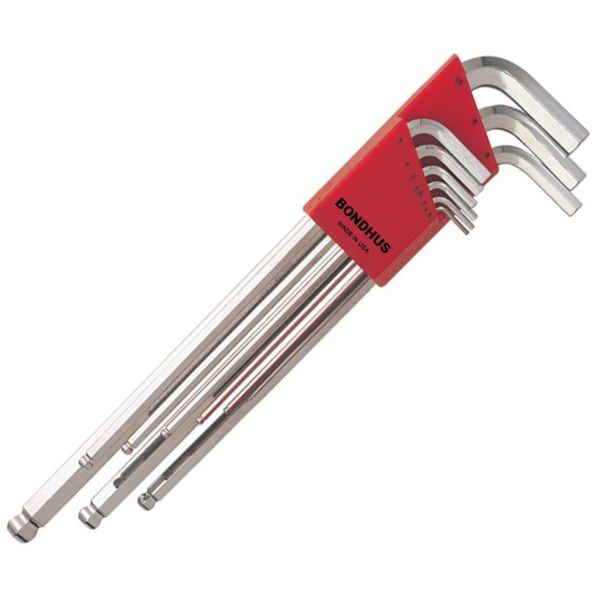 Set ekstra dugih imbus ključeva sa kugličnom glavom Bondhus BriteGuard HEX 1,5 - 10,0 17099 9 kom - 17099
