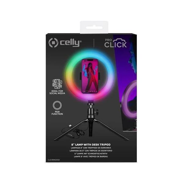 CELLY Ring lite CLICKRINGRGBBK - CLICKRINGRGBBK