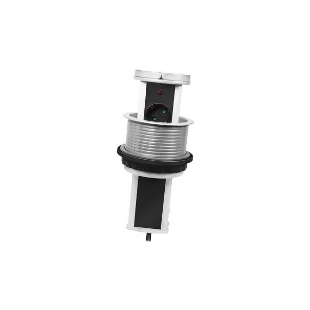 LOGILINK Produžni kabl 3 mesta, pop-up, 100mm, 1.8m, srebrno crni (4794) - 171287