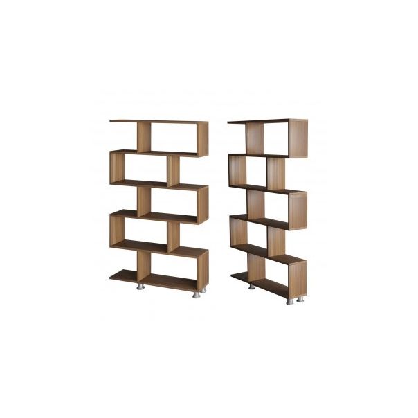 HANAH HOME Polica za knjige Nilufer Walnut - 171755